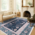 Washable Area Rug. Modern Farmhouse. Vintage. Turkish. Bohemian. Distressed. Oriental. Traditional. Rugs for Living Room. Dining. Bedroom. Office. Entryway. Foyer. (862CN, 2'5 x 9'8)