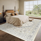 zesthome 10x14 Area Rugs,Stain Resistant Washable Rug,Ultra-Thin Rugs for Living Room,Bedroom,Non-Slip Backing Home Decor Large Area Rug (Beige,10'x14')