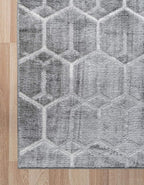 Rugs.com Lattice Trellis Collection Rug – 10' x 14' Gray Low-Pile Rug Perfect for Living Rooms, Large Dining Rooms, Open Floorplans