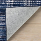 Dash & Albert Denim Plaid Blue Machine Washable Rug, 7.5 X 9.5 Feet, Blue/White Plaid Pattern