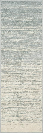 SAFAVIEH Adirondack Collection Runner Rug - 2'6" x 12', Slate & Cream, Modern Ombre Design, Non Shedding & Easy to Clean, Ideal for Hallway, Foyer, Kitchen, Entryway, Bedroom (ADR113T)
