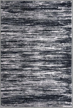 2x3 Modern Abstract Rug for Entryway, Black Super Soft Small Area Rug, Washable Non-Slip Kitchen Rugs, Low-Pile Mat Carpet for Bedside, Indoor Door Mat