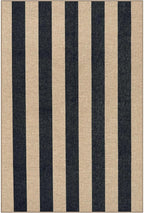 Lahome Striped Easy Jute Rug, 2x3 Entryway Rug Indoor Outdoor Front Door Mat, Farmhouse Neutral Non Slip Non Shedding Washable Kitchen Mats for Floor Foyer