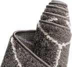 Unique Loom Trellis Frieze Collection Area Rug - Geometric (6' 1" x 9' Rectangle Dark Gray/Ivory)