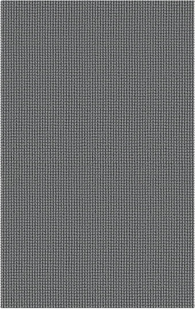 IOHOUZE Washable Area Rug 5x7 Non Slip Rubber Backed Rugs for Living Room, Dining Room Rugs Bedroom Rug, Woven Indoor Floor Carpet for Living Room Nursery Office, Dark Grey