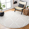 SAFAVIEH Marrakech Collection Area Rug - 10' Round, Beige, Moroccan Boho Tribal Tassel Design, Non-Shedding & Easy Care, Ideal for High Traffic Areas in Living Room, Bedroom (MRK517C)