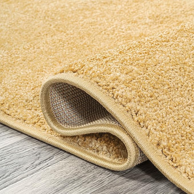 JONATHAN Y Haze Solid Low-Pile Mustard Indoor Area Rug 10x14, Coastal,Bohemian,Minimalist,Classic, Easy-Cleaning for Living Room,Bedroom,Kitchen,Pet Friendly,Non-Shedding (SEU100B-14)