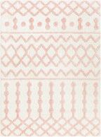 Hauteloom Darva Living Room, Bedroom Area Rug - Contemporary - Plush Pile - Pink - 18" Sample