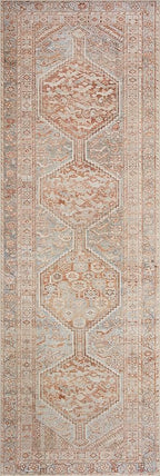 Loloi Chris Loves Julia Jules Collection JUL-04 Tangerine/Mist 8'-6'' x 11'-6'', .13" Pile Height, Area Rug