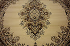Unique Loom Reza Collection Traditional Persian Style Area Rug, 8' 0" x 8' 0", Ivory/Brown