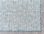 Unique Loom Outdoor Trellis Collection Area Rug - Tribal Trellis (6' 1" x 9' Rectangle, Aqua/ Ivory)