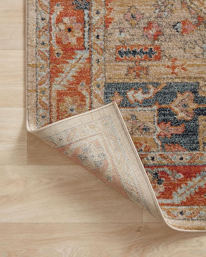 Loloi Jocelyn Collection JOC-01 Sand/Multi 2'-3" x 7'-6" .38" Thick Runner Rug