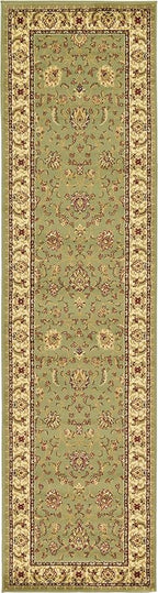 Unique Loom Voyage Collection Traditional Oriental Classic Intricate Design Area Rug (2' 7 x 10' 0 Runner, Green/Ivory)