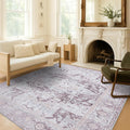 Washable Area Rug. Modern Farmhouse. Vintage. Turkish. Bohemian. Distressed. Oriental. Traditional. Rugs for Living Room. Dining. Bedroom. Office. Entryway. Foyer. (861PP, 5'9 x 8'9)