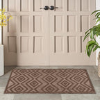 Nourison Home Versatile Brown 2' x 4' Area Rug - Easy Clean, Non Shedding, Bed Room, Living Room, Dining Room, Kitchen (2' x 4')