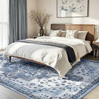 8x10 Area Rugs,Boho Vintage Oriental Washable Rugs,Collapsible Area Rug for Bedroom, Entryway, Kitchen, Bathroom