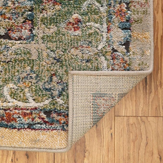 Unique Loom Isabella Collection Area Rug - Rossellini (5' 1" x 8' Rectangle, Green/ Blue)