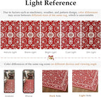 HUGEAR Christmas 9x12 Machine Washable Rugs Red Hallway Large Area Rug Indoor Accent Rug Floral Low Pile Carpet Soft Throw Aesthetic Rug Bedroom Living Room Office Dining Room Kitchen Laundry Room