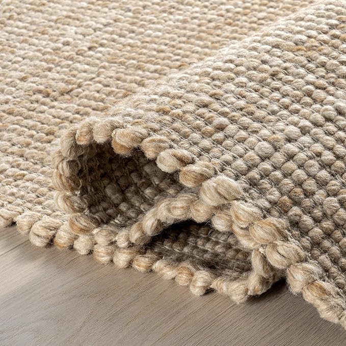 Rugs USA Palisades Marled Beige/Ivory, 6' x 9', Hand Woven, Marled, Tassel, Soft and Cozy, High Traffic, Stain Resistant, Easy Clean, Durable Area Rug for Bedroom, Living Room, Dining, Den, Foyer