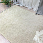 Alfa Rich 7x10 Sand Beige Washable Area Rugs for Living Room Bedroom Kitchen Cotton Runner Decor Rug