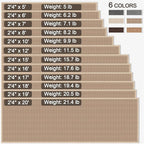 Rubber Runner Rug for Hallways Non Slip, Low Pile Long Laundry Room Mat Hall Jute Rug Runner Carpet Non Skid