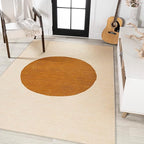 JONATHAN Y Machine Washable Indoor Area Rug 9X12 Cream/Terracotta, Cirkel Minimalist Geometric Dot for Living Room, Bedroom, Kitchen, Office, Easy-Cleaning, Pet-Friendly, Non-Shedding WSH113A-9
