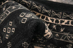Unique Loom Taftan Collection Border Geometric Tribal Inspired Design Area Rug (8' 0 x 8' 0 Square, Black/ Gray)