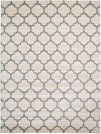 Rugs.com Lattice Collection Rug – 9x12 Beige and Gray Medium-Pile Rug Perfect for Living Rooms, Large Dining Rooms, Open Floorplans
