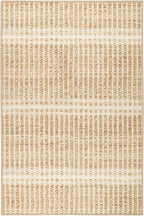 Dash & Albert Arbor Natural Machine Washable Rug, 8.5 X 11.5 Feet, Tan Stripe Pattern