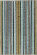 Dash & Albert Treehouse Stripe Machine Washable Rug, 6 X 9 Feet, Green Stripe Pattern