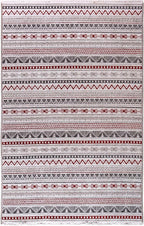 Alfa Rich 3x5 Red Burgundy White Gray Washable Area Rugs for Living Room Bedroom Kitchen Runner