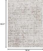 Livabliss x Our PNW Home Cascade Minimalist Area Rug, 6'7" x 9', Brown