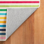 Dash & Albert Rainbow Stripe Multi Machine Washable Rug, 7.5 X 9.5 Feet, Multicolored Stripe Pattern
