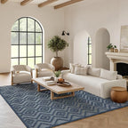 Nourison Home Versatile Navy Blue 7' x 10' Area Rug - Easy Clean, Non Shedding, Bed Room, Living Room, Dining Room, Kitchen (7' x 10')