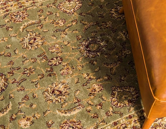 Unique Loom Voyage Collection Traditional Oriental Classic Intricate Design Area Rug (3' 3 x 5' 3 Rectangular, Green/Ivory)