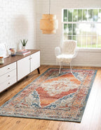 Unique Loom Isabella Collection Area Rug - Rossellini (3' 3" x 5' 3" Rectangle, Rust Red/ Beige)