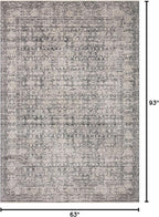 Loloi Amber Lewis Alie Collection ALE-03 Charcoal/Dove 5'-3'' x 7'-9'', .13'' Pile Height, Area Rug