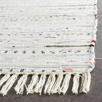 SAFAVIEH Rag Rug Collection Runner Rug - 2'3" x 11', Ivory & Multi, Handmade Boho Stripe Cotton, Ideal for High Traffic Areas in Living Room, Bedroom (RAR121G)