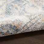 Nourison Home Astra Machine Washable Grey Blue 5'3" x 7' Area Rug - Easy Clean, Non Shedding, Bed Room, Living Room, Dining Room, Kitchen (5' x 7')