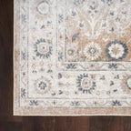 Nourison Home Astra Machine Washable Silver Taupe 2' x 6' Area Rug - Easy Clean, Non Shedding, Bed Room, Living Room, Dining Room, Kitchen (6' Runner)