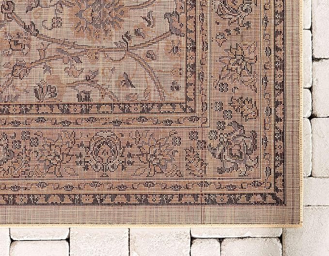 Unique Loom Sialk Hill Collection Area Rug - Washington (5' 3" x 8' Rectangle Ivory/Black)