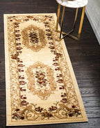 Rugs.com Chateau Collection Rug - 13 Ft Runner Cream Medium Pile Rug