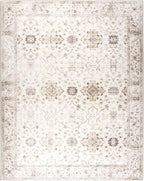ReaLife Rugs Machine Washable Area Rug - Living Room Bedroom Bathroom Kitchen Entryway Office - Padded Low Pile Stain Resistant Premium - Boho Farmhouse Vintage - BEV - Beige 7'6" x 9'6"