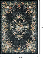 Loloi Rifle Paper Co. Laurel Collection LAU-01 Dark Navy 9'-2" x 12'-2" Area Rug