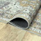 Bloom Rugs Washable Non-Slip 9' x 12' Rug - Yellow Traditional Medallion Area Rug for Living Room, Bedroom, Dining Room, and Kitchen - Exact Size: 9' x 12'