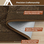 COSY HOMEER Non-Slip Door Mat 36"x60", Entryway Rugs Low Profile Absorbent Dirt Trapper Doormat for Front Entrance, Washable Polypropylene Entry Mat (Dark Brown)