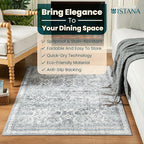 Istana 3x5 Area Rug - Light Grey Modern Rugs for Living Room 3x5 - Foldable Rugs for Bedroom/Living Room Rug - Stain Resistant Washable Rug - Eco-Friendly Small Area Rugs