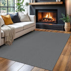 Braided Area Rug 4x6 Ft Washable Rugs for Entryway Non Slip Throw Rugs Boho Door Mat Indoor Entrance Cotton Bedroom Rug Woven Door Carpet for Foyer Bedroom Living Room, Dark Grey/Grey