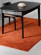 Hand Knotted Loom Wool ECO-Friendly Area Rugs - 9'x12', Rectangle, Light Red Color, Solid Plain Design, High Pile Handmade Anti Skid Area Rugs for Living Room, Bed Room (L00111)