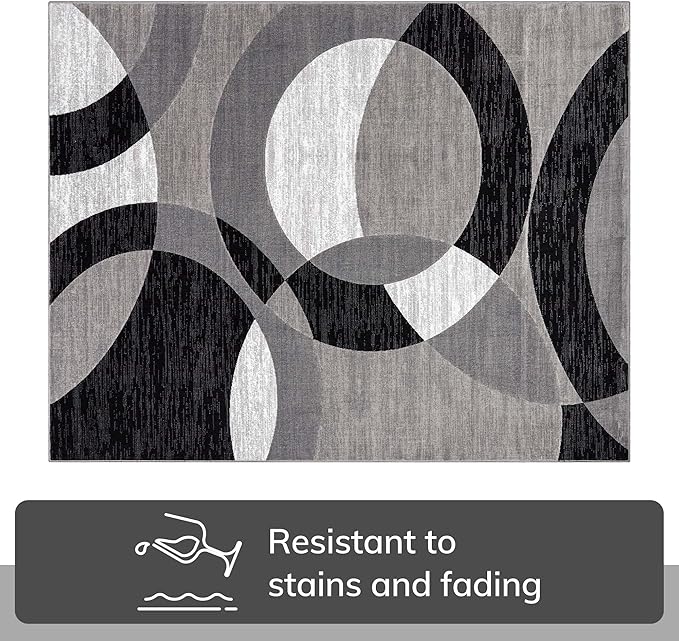 Well Woven Dulcet Bingo Grey Modern Geometric 2'7" x 3'11" Area Rug